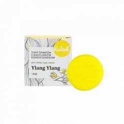 Kvitok Tuhý šampón s kondicionérom pre svetlé vlasy Ylang Ylang Obsah: 25g
