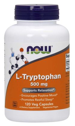 NOW® Foods NOW L-Tryptofan 500 mg, 120 rostlinných kapslí