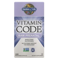 Garden of Life Vitamin Code RAW Prenatal (multivitamín pre tehotenstvo), 180 rastlinných kapsúl