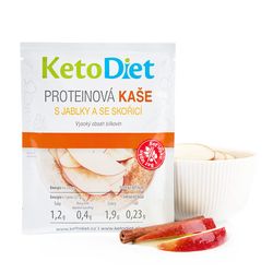 KetoDiet Proteínová kaša s jablkami a so škoricou (7 porcií) - 100% keto diéta