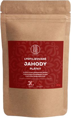 BrainMax Pure Lyofilizované jahody - plátky, 45 g