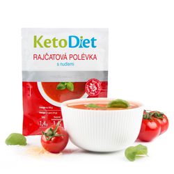 KetoDiet Proteínová polievka paradajková s rezancami (7 porcií) - 100% keto diéta