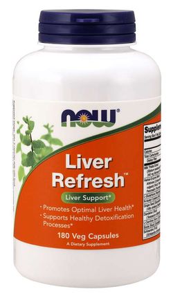 NOW® Foods NOW Liver Refresh (podpora pečene), 180 rastlinných kapsúl