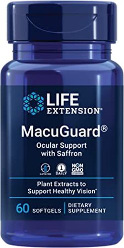 Life Extension MacuGuard Ocular Support with Saffron, oční podpora, 60 kapslí