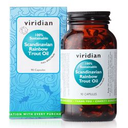 Viridian Scandinavian Rainbow Trout Oil, 90 kapslí (Rybí tuk)