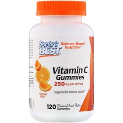 Doctor's Best Doctor’s Best Vitamin C, 120 gumových vegan cukríkov s príchuťou pomaranča