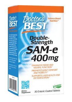 Doctor's Best SAM-e, 400 mg, 30 enterických tabliet