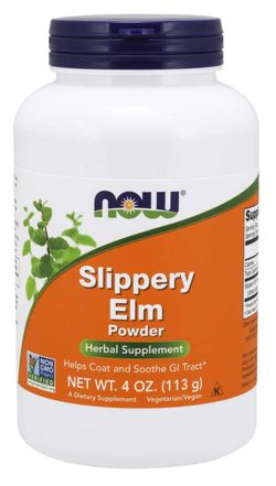 NOW® Foods NOW Slippery Elm (Jilm červený), čistý prášek, 113 g