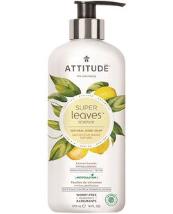 Attitude - prírodné mydlo na ruky - Super Leaves s detoxikačným účinkom - citrusové listy, 473 ml