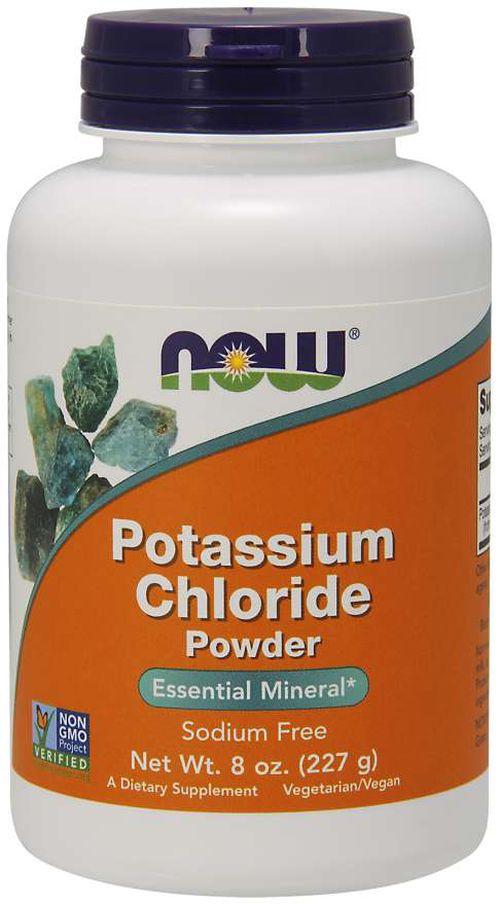 NOW® Foods NOW Potassium Chloride Powder (draslík jako chlorid draselný prášek), 227g