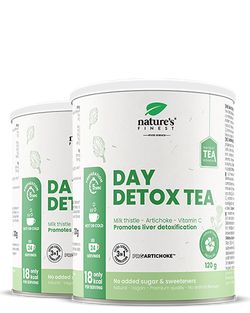 Day Detox Tea 1+1 | Energetizujúci čistiaci čaj | Čaj proti stresu | Organický | Vegánsky | Čaj z mliečneho bodliaka | Podpora imunity | 120g