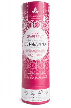 Ben & Anna Tuhý dezodorant (60 g) - Ružový grapefruit