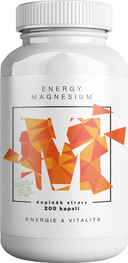 BrainMax Energy Magnesium, 1000 mg, 200 kapsúl (Magnesium Malate - Horčík malát, 164 mg)