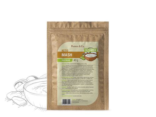 Protein&Co. Keto mash - proteínová diétna kaša vzorka 40 g Príchut´: Pistácie