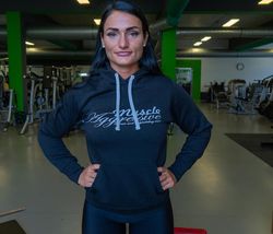 Dámska Fitness mikina Black - Muscle Aggressive S