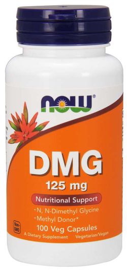 NOW® Foods NOW DMG (Dimethylglycin), 125 mg, 100 rostlinných kapslí