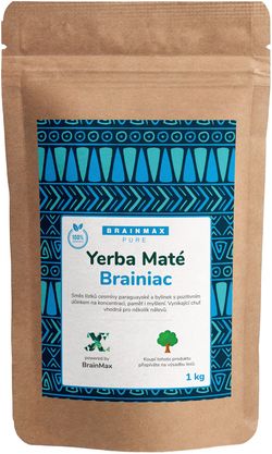 BrainMax Pure Organic Yerba Maté - Brainiac, 1000 g