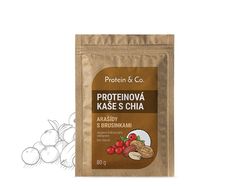 Protein&co. Proteínová kaša s chia 80 g Váha: 80 g, Příchuť: Arašídy s brusinkami