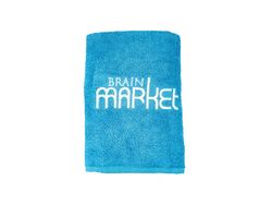 BrainMax BrainMarket osuška z organickej bavlny - modrá