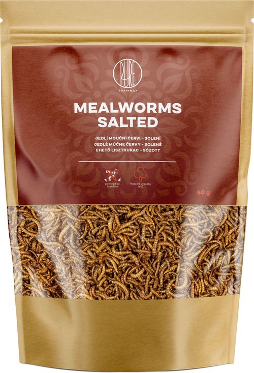 BrainMax Pure Mealworms - salted, 40 g