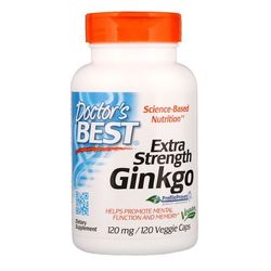 Doctor's Best Doctor’s Best Extra Strength Ginkgo, 120 mg, 120 rastlinných kapsúl