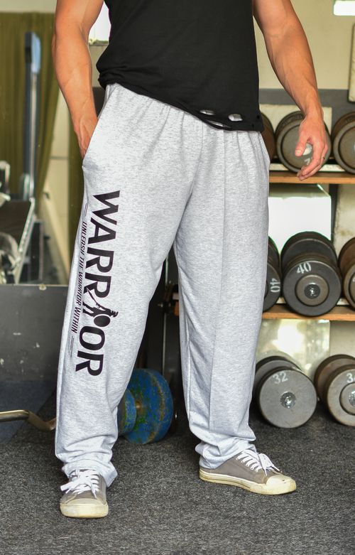 Tepláky Warrior sivé S Sivá