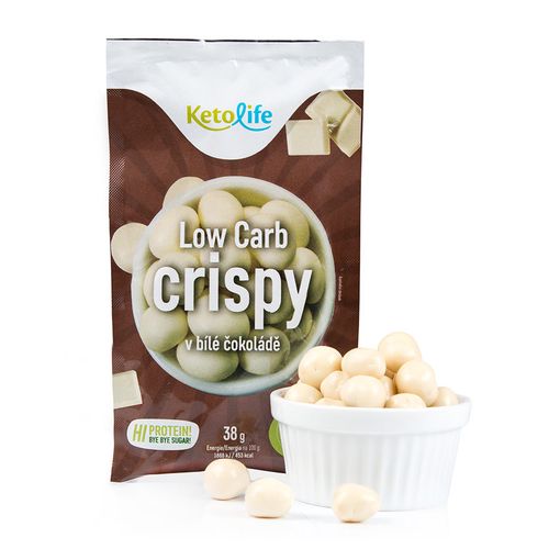 KetoLife Low Carb CRISPY v bielej čokoláde (38 g) - 100% keto diéta