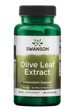 Swanson Olive Leaf Extract 750 mg Super Strength (Extrakt z olivového oleje), 60 kapslí