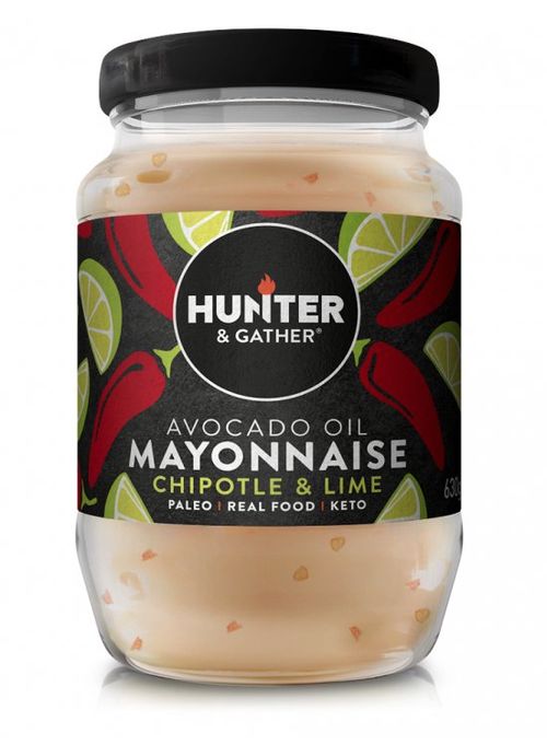 HUNTER & GATHER avokádová majonéza s chipotle chilli papričkou a limetkou, 630 g