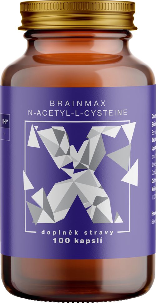 BrainMax N-Acetyl-L-Cysteine, NAC, 950 mg, 100 rastlinných kapsúl