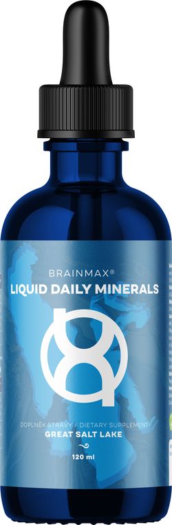 BrainMax Liquid Daily Minerals, minerály v tekutej forme pre alkalizáciu, 120 ml Minerály v tekutej forme