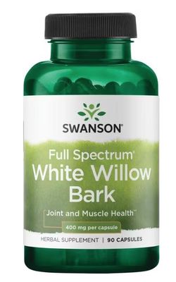 Swanson White Willow Bark (vrba bílá) 400 mg, 90 kapslí