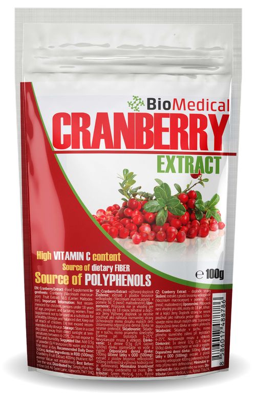 Cranberry Extract - brusnicový extrakt 100g