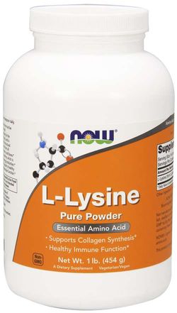 NOW® Foods Now L-Lysine (L-lysin), 1000 mg (prášek), 454g