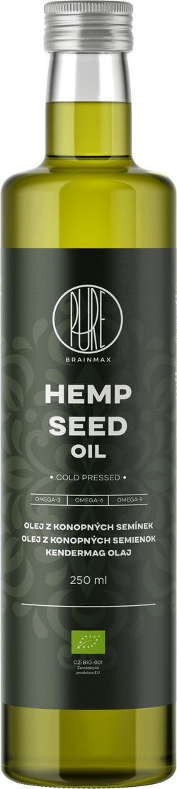 Brainmax Pure Olej z konopných semienok, BIO, 250 ml *CZ-BIO-001 certifikát