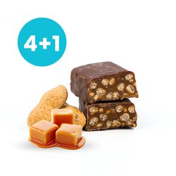 Karamelovo-arašidové chrumkavé tyčinky v mliečnej čokoláde |  4+1 ZADARMO