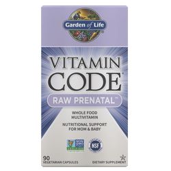 Garden of Life Vitamin Code RAW Prenatal (multivitamín pre tehotenstvo), 90 rastlinných kapsúl