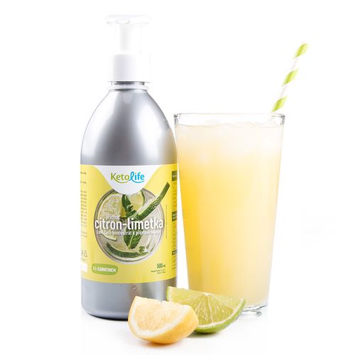 KetoLife Low Carb sirup – príchuť citrón-limetka (500 ml) - 100% keto diéta