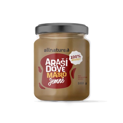 Allnature Arašidové maslo jemné 500 g