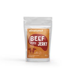Allnature BEEF pepper jerky - sušené hovädzie mäso s čiernym korením 25g
