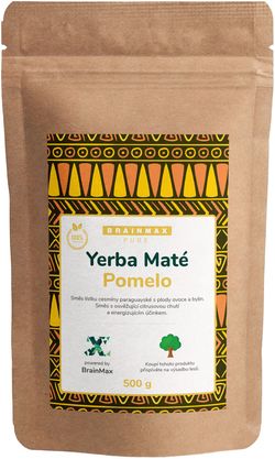 BrainMax Pure Organic Yerba Maté - pomelo, 500 g