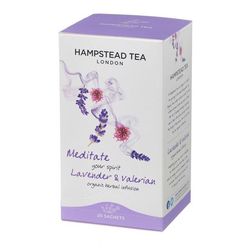 Hampstead Tea London BIO bylinný čaj s levanduľou a valeriánou, 20 ks