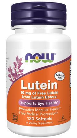 NOW® Foods NOW Lutein 10 mg (zdraví očí), 120 softgel kapslí