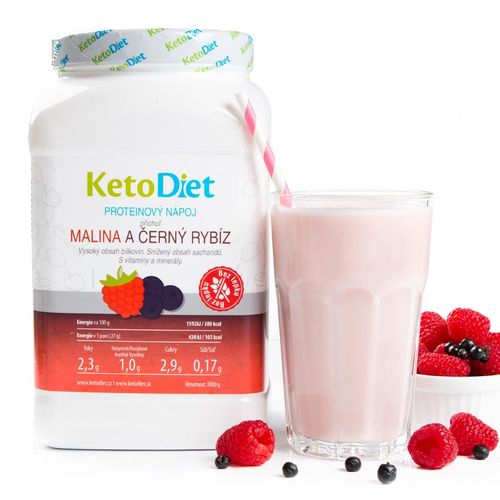 Keto nápoj s príchuťou maliny a čiernych ríbezlí na 1 týždeň (35 porcií) - KetoDiet - 100% keto diéta