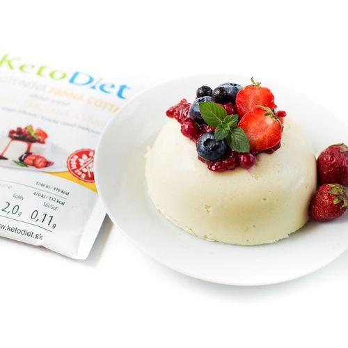 KetoDiet Proteínová panna cotta s príchuťou smotany a vanilky (7 porcií) - 100% keto diéta