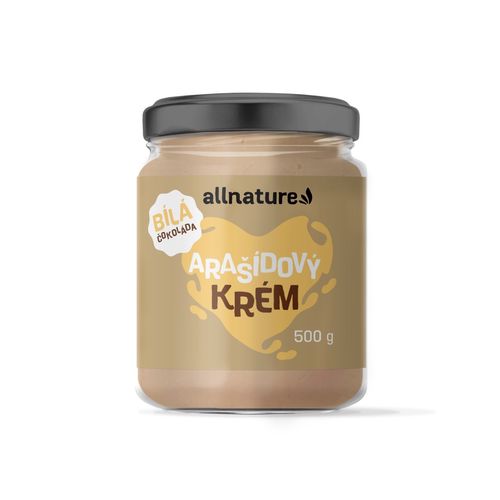 Allnature Arašidové maslo s bielou čokoládou 500 g