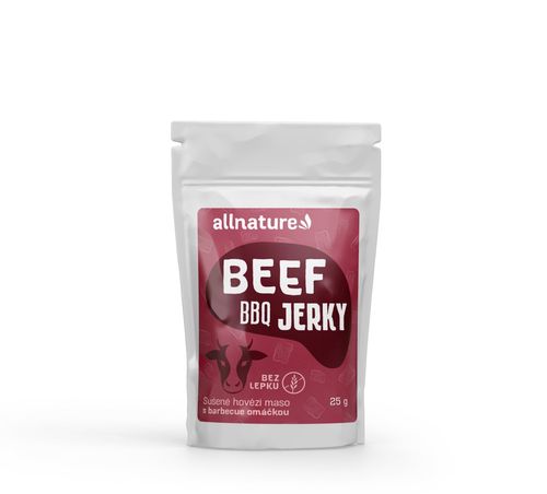 Allnature BEEF BBQ jerky - sušené hovädzie mäso s príchuťou BBQ 25g