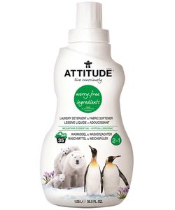 Attitude - 2v1 prací gel a aviváž s vôňou Mountain Essentials, 1050 ml