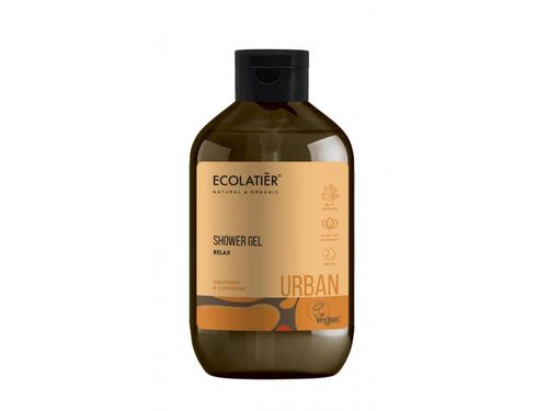 Ecolatiér Urban - Relaxační sprchový gel, grep a mandarinka, 600 ml