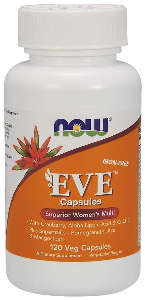 NOW® Foods NOW Multi Vitamins Eve, Multivitamín pro Ženy, 120 rostlinných kapslí